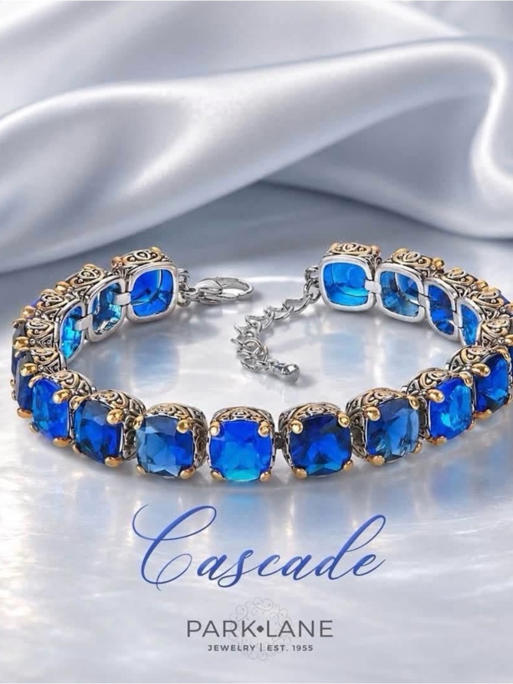 Park Lane Royal Blue Crystal Link Bracelet